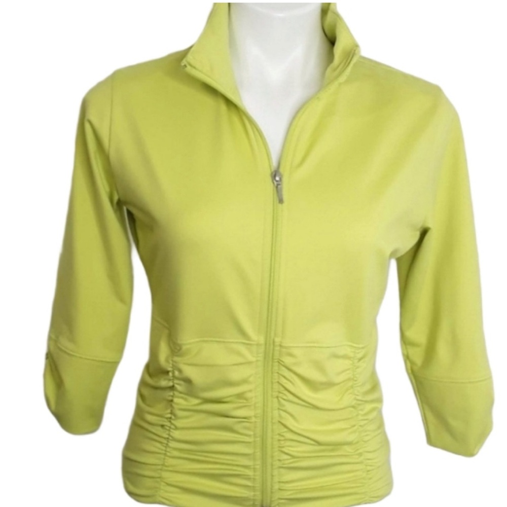 Lucy ASHA lime green Zip-Up Jacket EUC